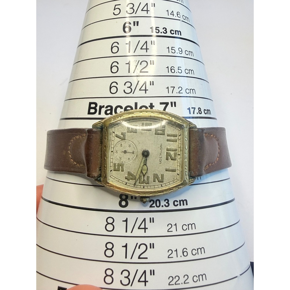 Vintage 1920s Hamilton Barrel Plain Art Deco Wristwatch